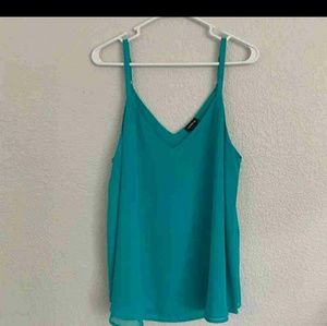 EUC Torrid Teal Double Layered Tank